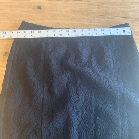 Halogen Lace Pencil Skirt Black Cotton Women’s 10 Preloved - Picture 4 of 9